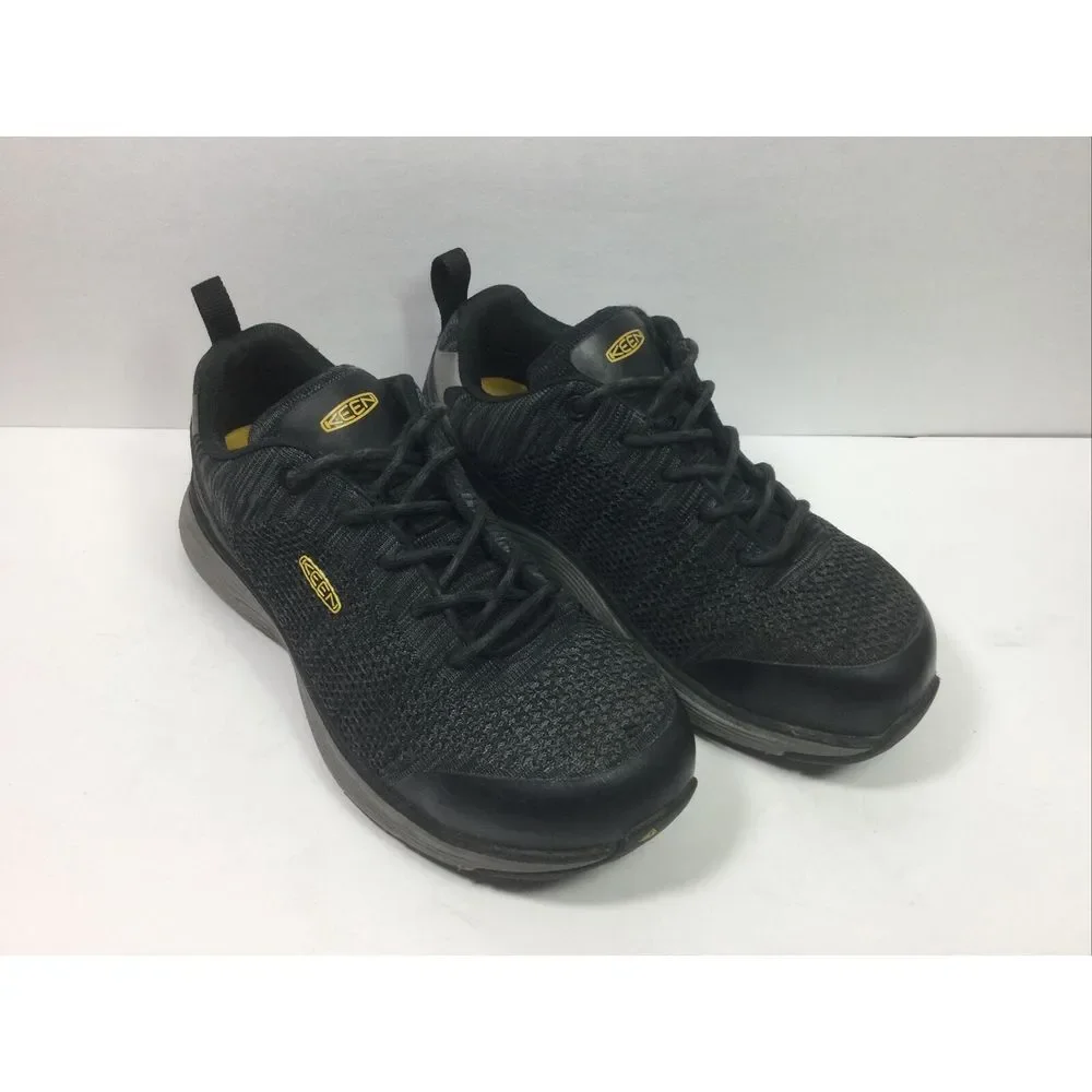 Keen Womens ESD Utility Work‎ Shoes Size 7W Black Gray Safety Toe Sneakers